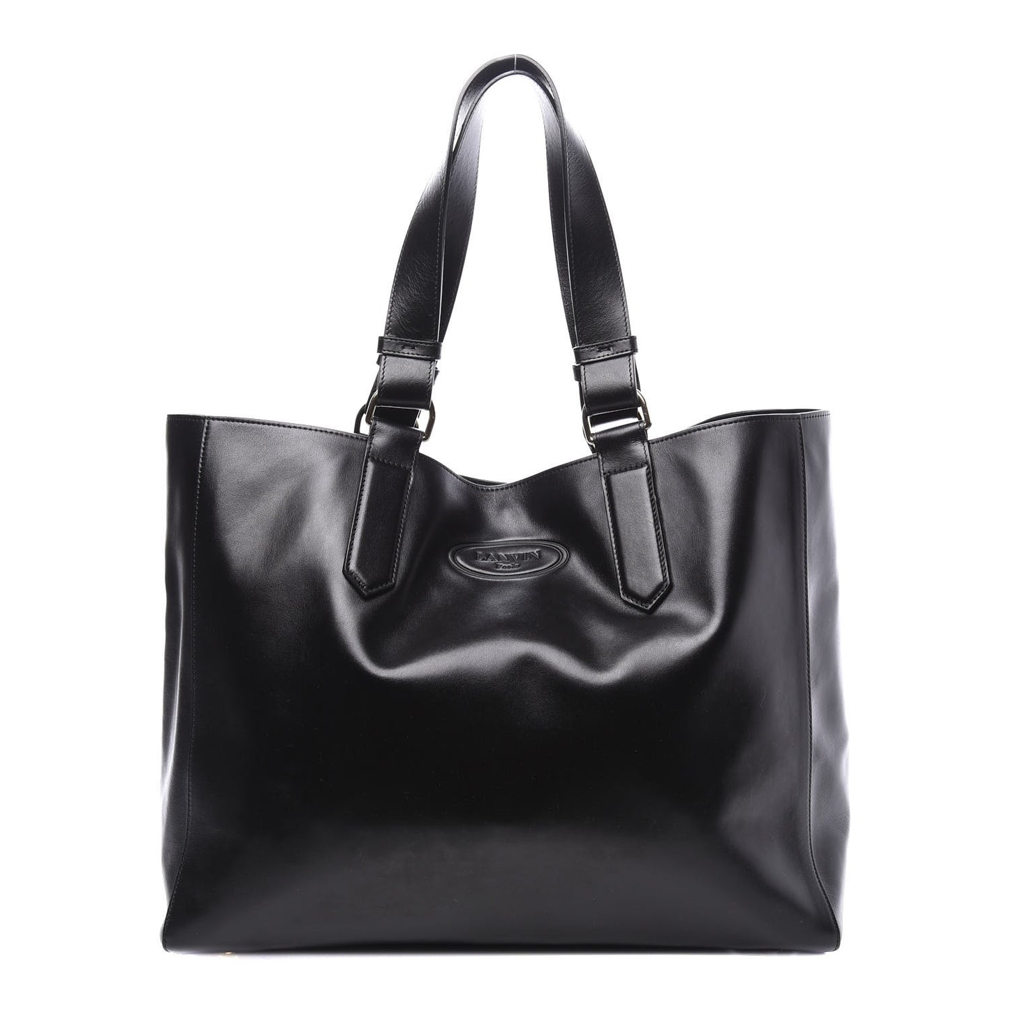 Calfskin Shopper Tote Black