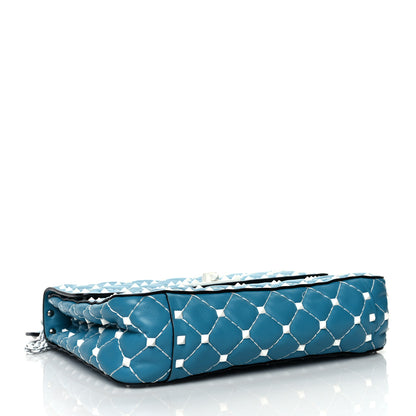 Valentino Garavani Lambskin Medium Free Rockstud Spike Shoulder Bag Cerulean 4 of 16