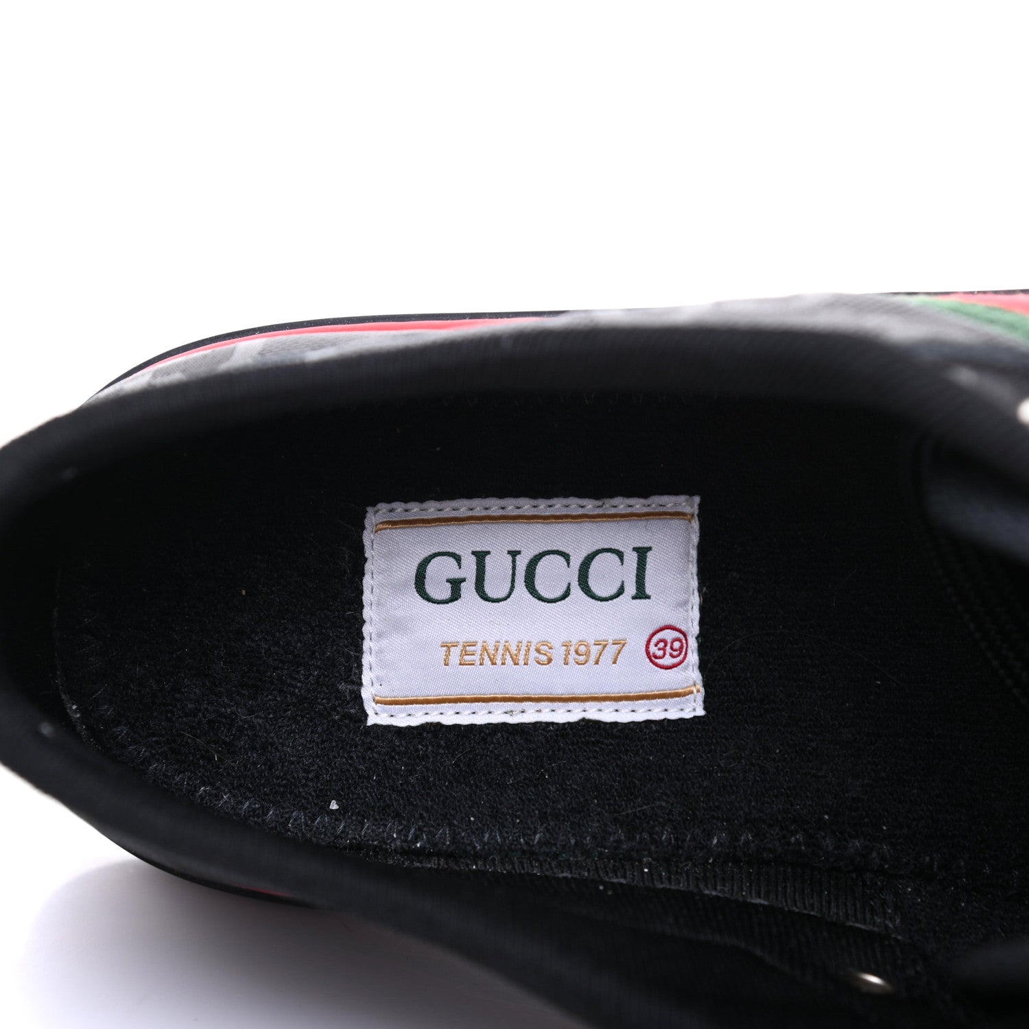 Gucci Econyl Nylon Web Monogram Off The Grid Mens 1977 Tennis Sneakers 39 Black 7 of 7