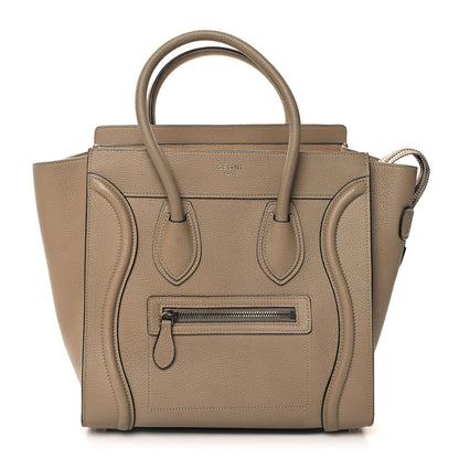 Celine Drummed Calfskin Micro Luggage Dune 1 of 10