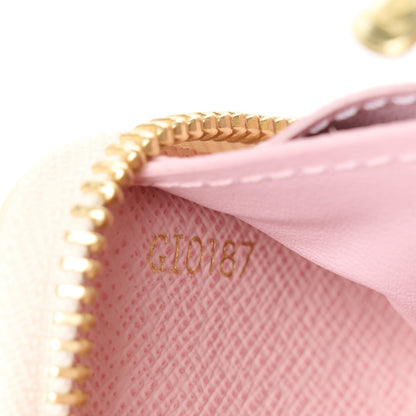 Louis Vuitton Damier Azur Clemence Wallet Rose Ballerine 7 of 9