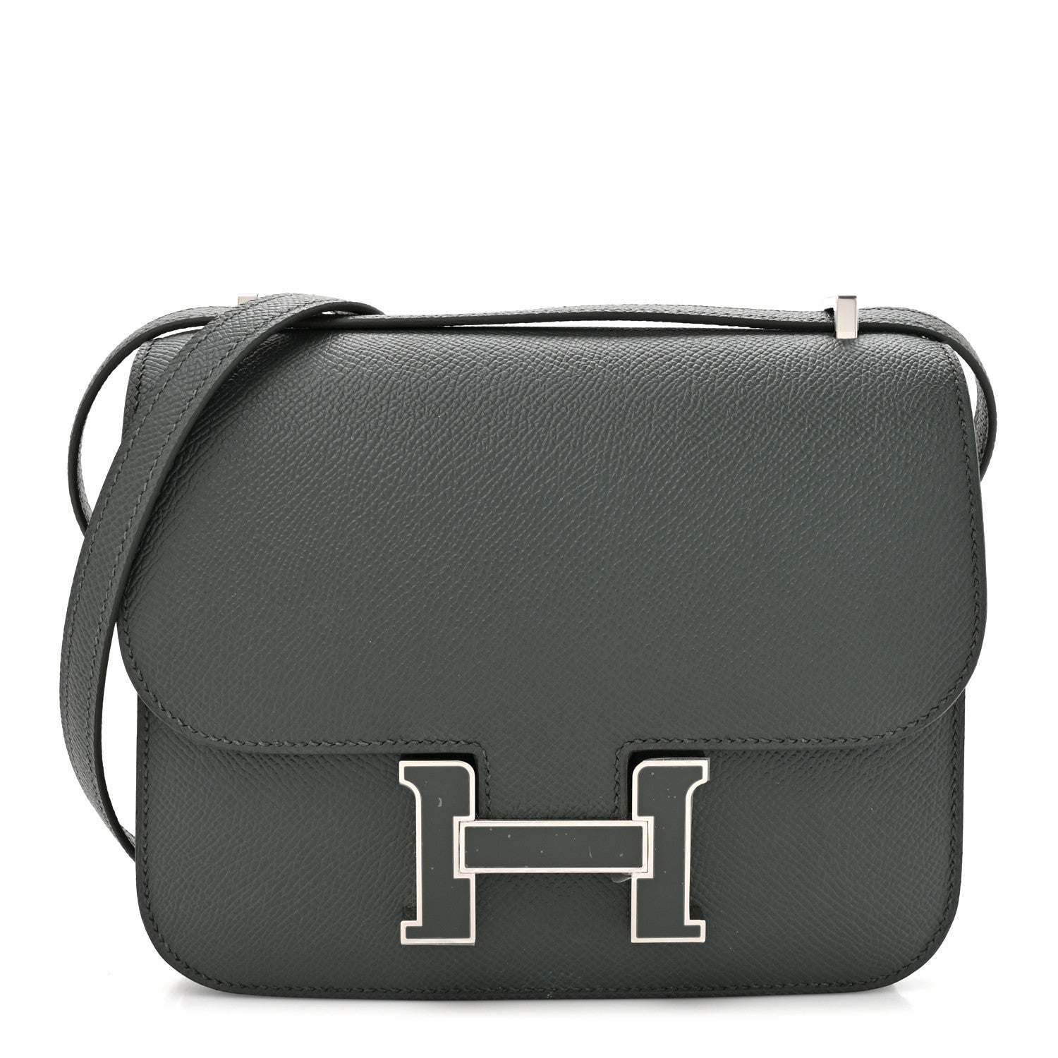 Hermes Epsom Enamel Constance 18 Vert Mangrove 1 of 14