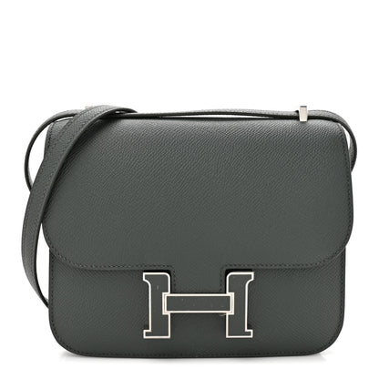 Hermes Epsom Enamel Constance 18 Vert Mangrove 1 of 14
