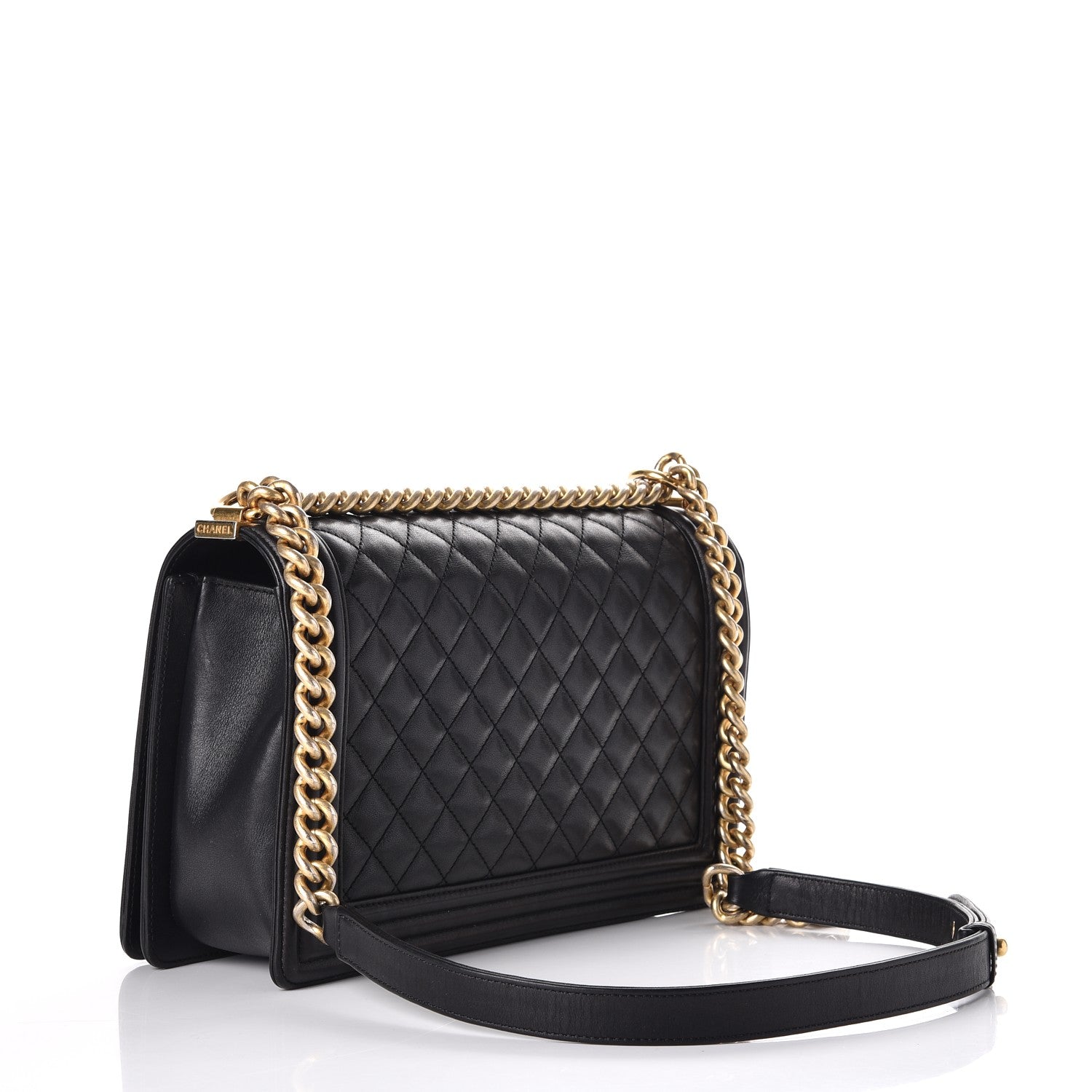 Chanel Calfskin Quilted New Medium Boy Flap Black 3 of 9