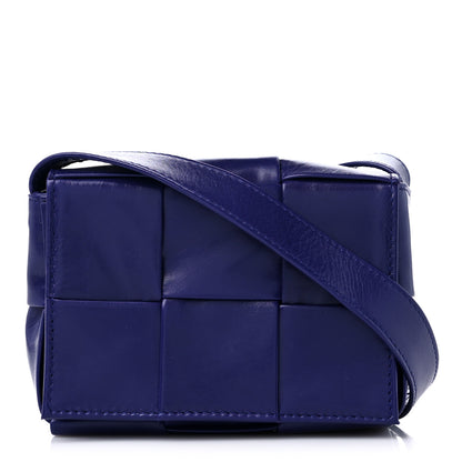 Bottega Veneta Crinkled Lambskin Maxi Intrecciato Extra Mini Cassette Crossbody Bag Unicorn 1 of 7