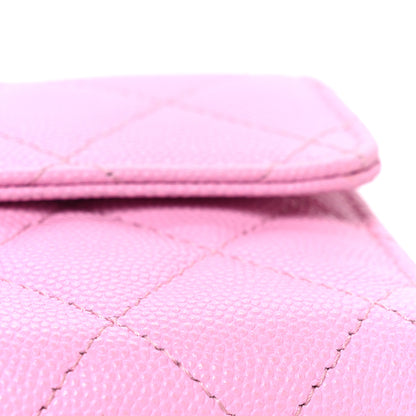 Chanel Caviar Quilted Medium Flap Wallet Pink 9 of 9