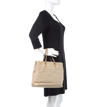 Fendi Zucchino Vitello Tote Beige Tortora 2 of 10