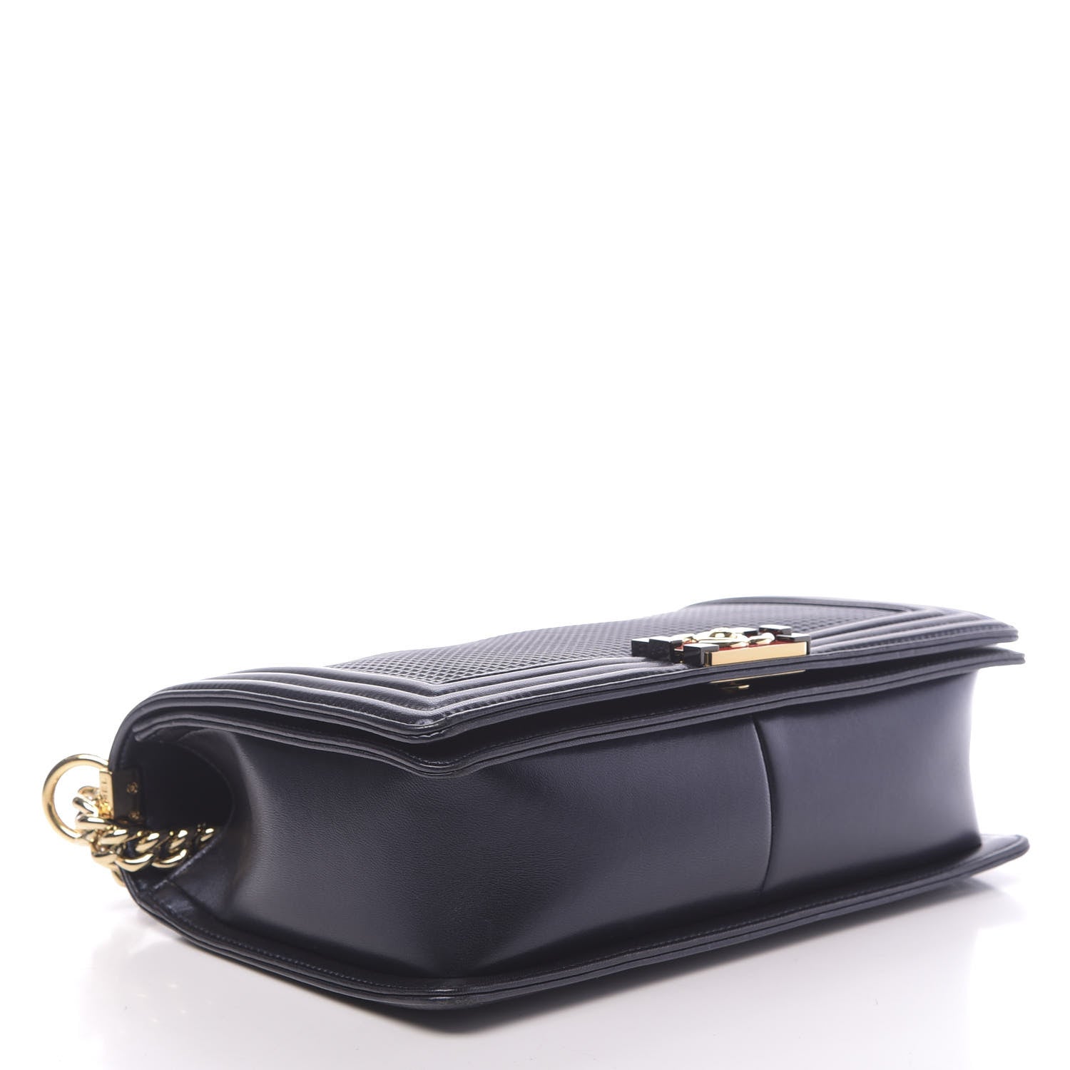 Chanel Lambskin Embossed New Medium Boy Cube Flap Navy 5 of 11