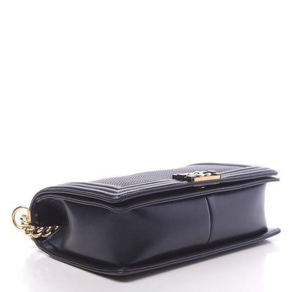 Chanel Lambskin Embossed New Medium Boy Cube Flap Navy 5 of 11
