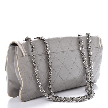 Chanel Lambskin East West Mademoiselle Flap Grey 3 of 10