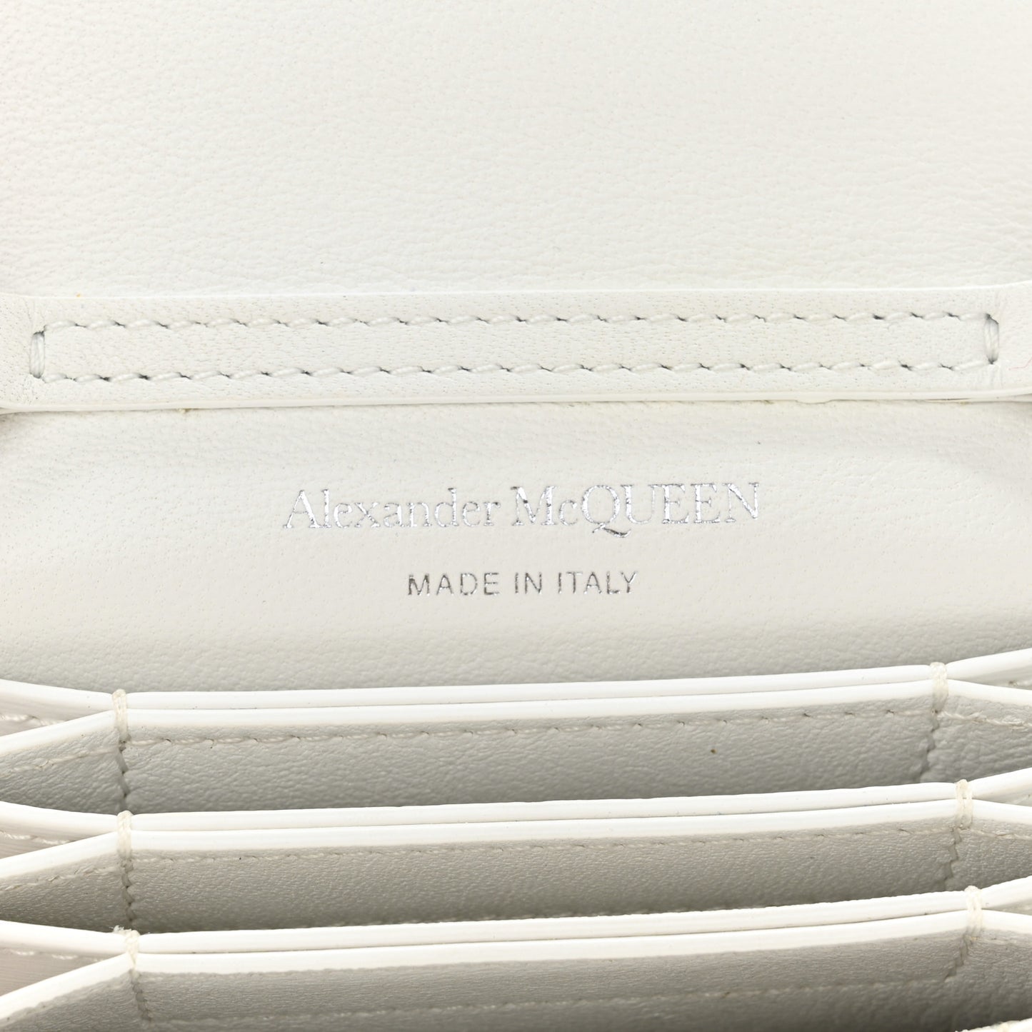 Smooth Calfskin Micro The Four Ring Knuckle Chain Shoulder Bag White