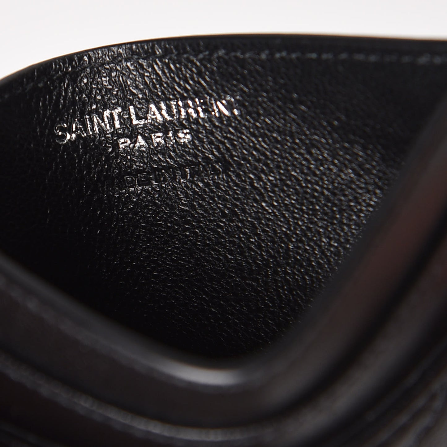 Calfskin Y Quilted Monogram LouLou Credit Card Case Black