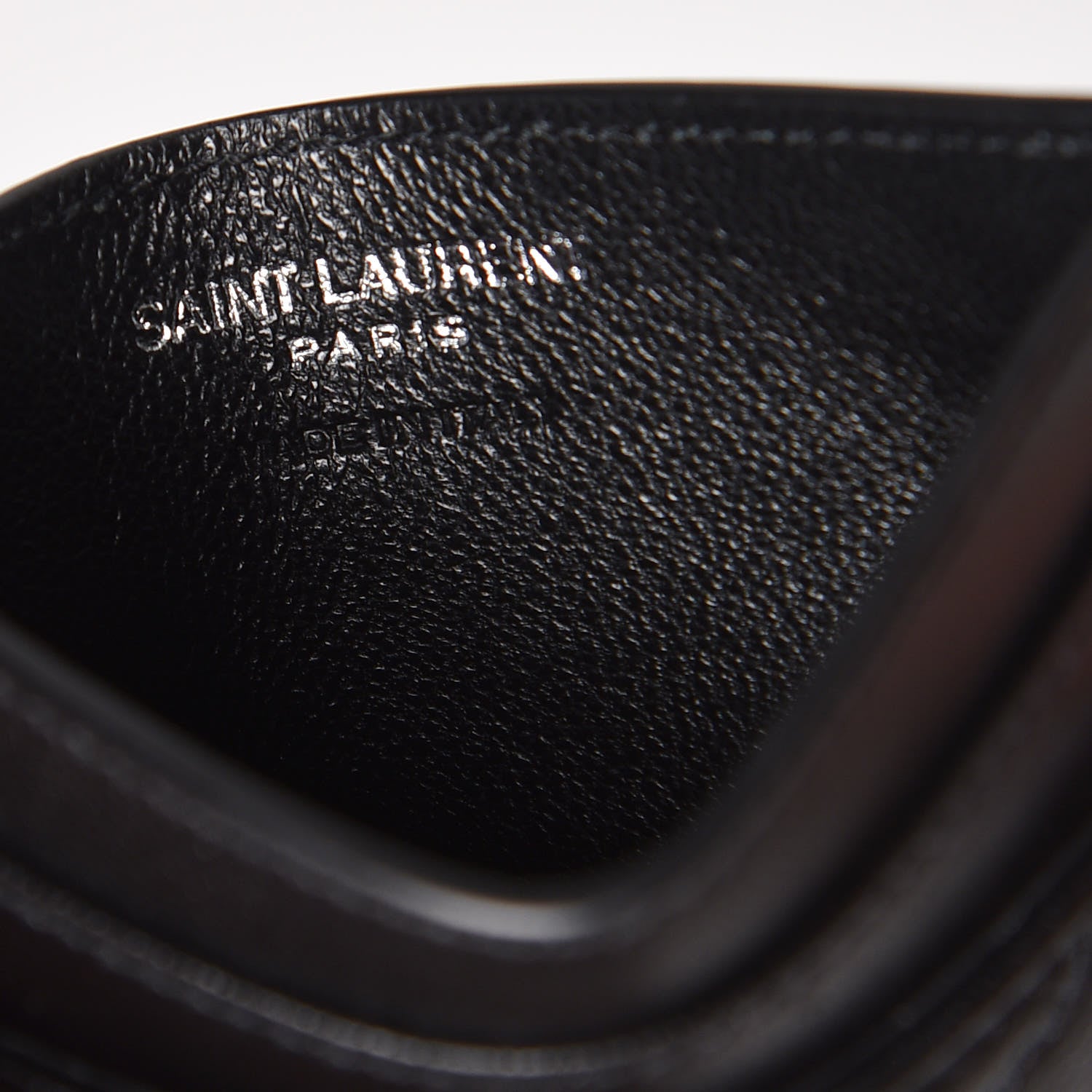 Saint Laurent Calfskin Y Quilted Monogram LouLou Credit Card Case Black 6 of 8