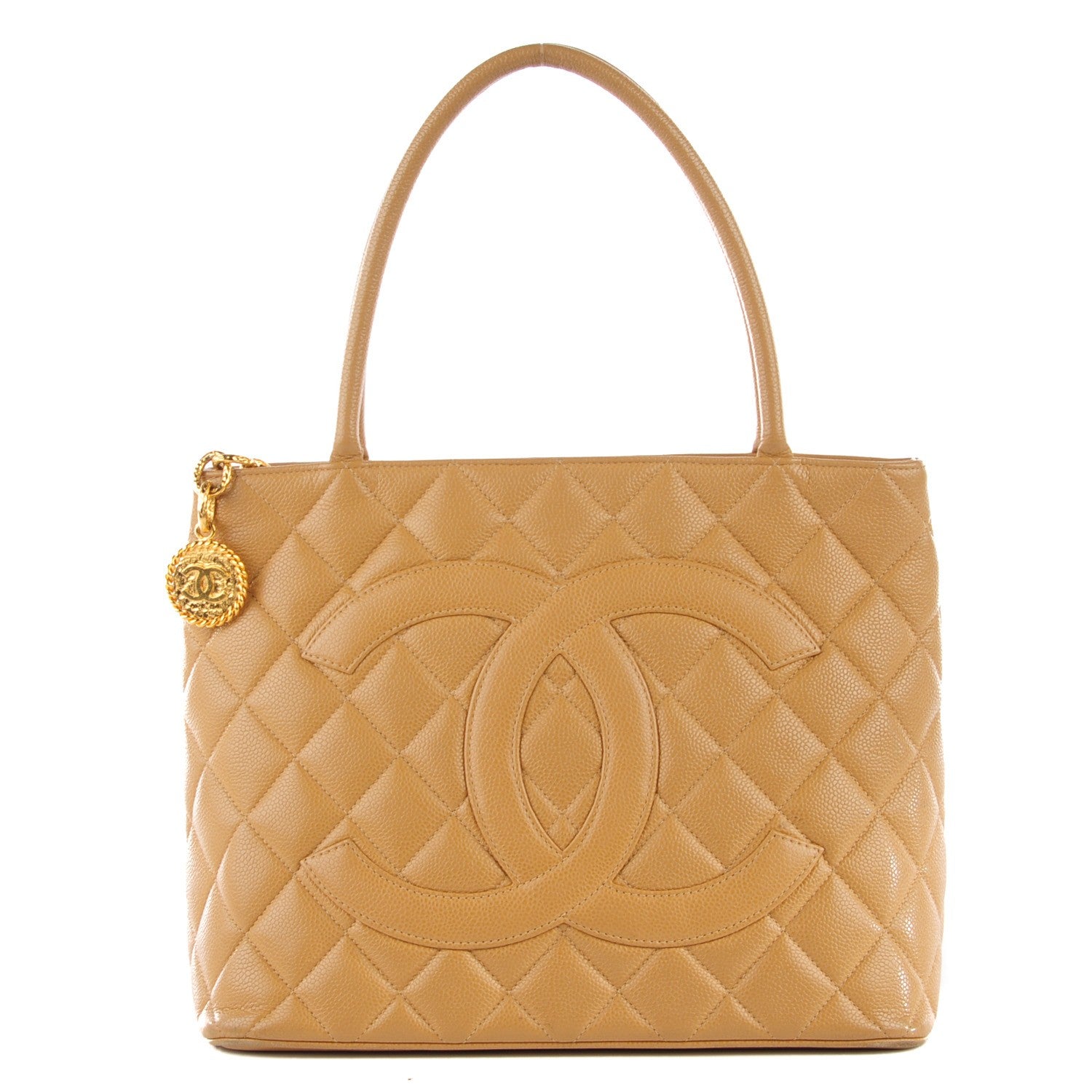 Chanel Caviar Quilted Medallion Tote Beige 1 of 8