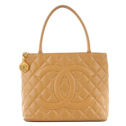 Chanel Caviar Quilted Medallion Tote Beige 1 of 8