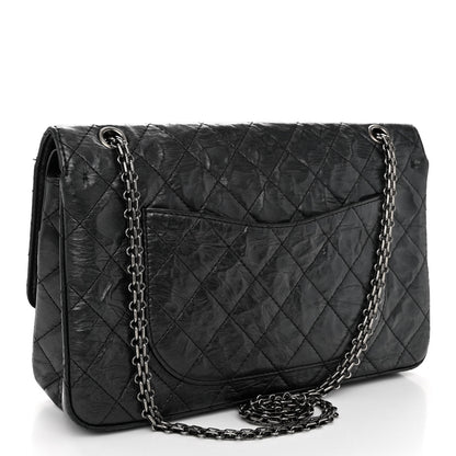 Chanel Metallic Aged Calfskin Quilted 2.55 Reissue 227 Flap Black 3 of 14