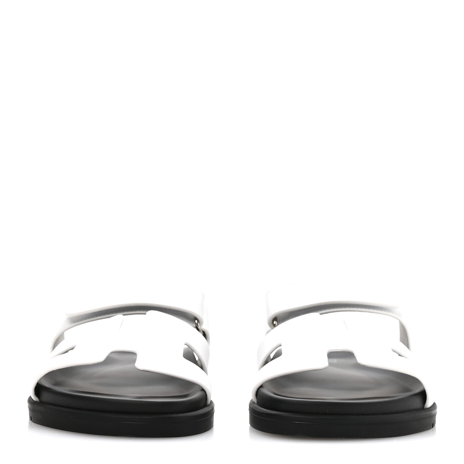 Hermes Calfskin Womens Chypre Sandals 39 White 3 of 9