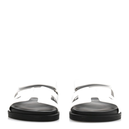 Hermes Calfskin Womens Chypre Sandals 39 White 3 of 9