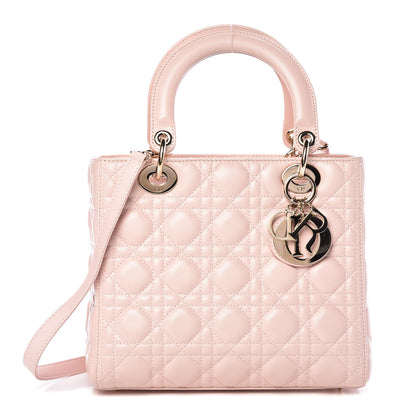 Christian Dior Lambskin Cannage Medium Lady Dior Light Pink 1 of 19