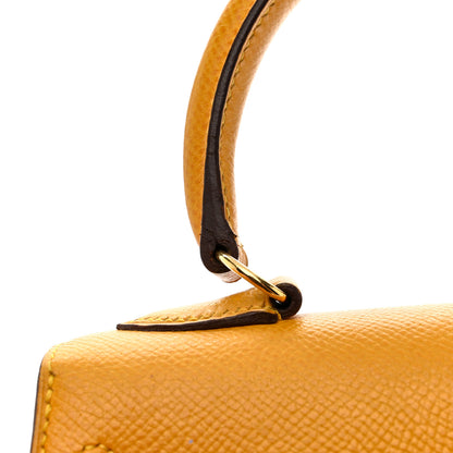 Hermes Courchevel Mini Kelly Sellier 20 Jaune 12 of 12