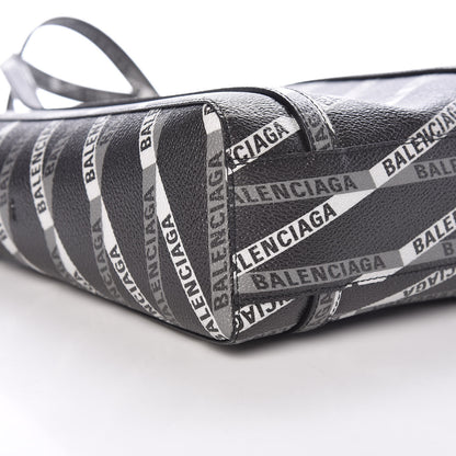 Balenciaga Coated Canvas Losange Monogram Mini Tote Black Grey 7 of 8