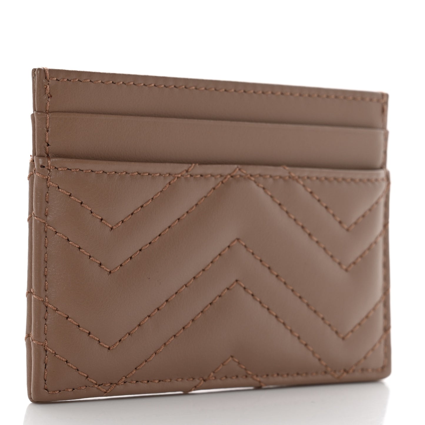 Calfskin Matelasse GG Marmont Card Holder Porcelain Rose