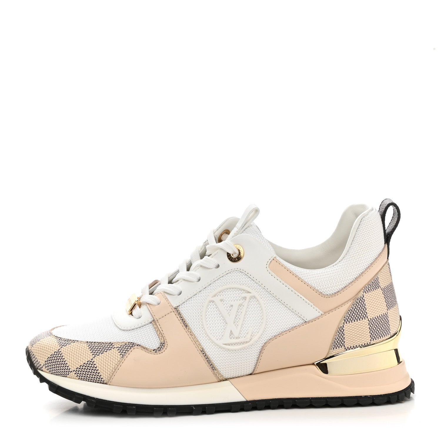 Louis Vuitton Calfskin Damier Azur Run Away Sneakers 37 White 1 of 8