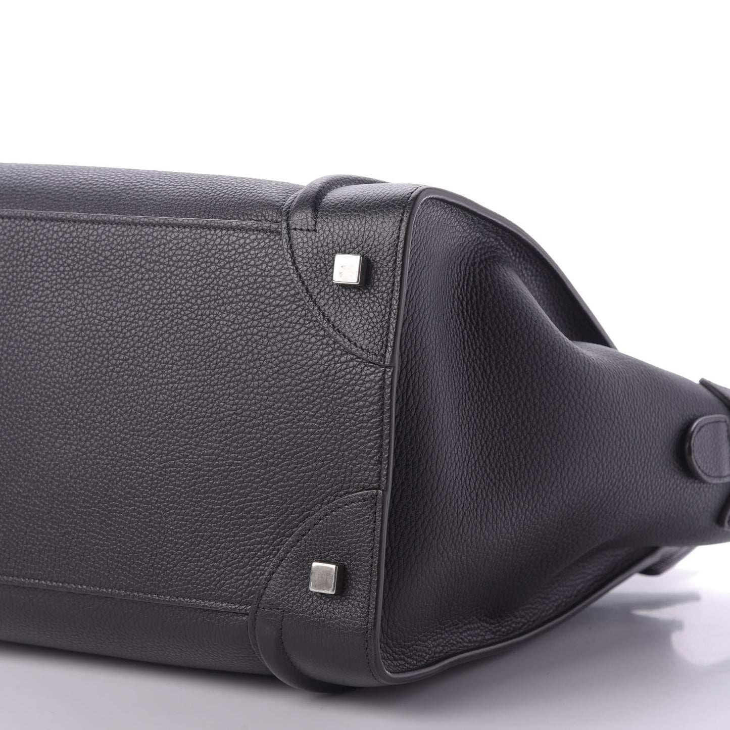 Drummed Calfskin Mini Luggage Black