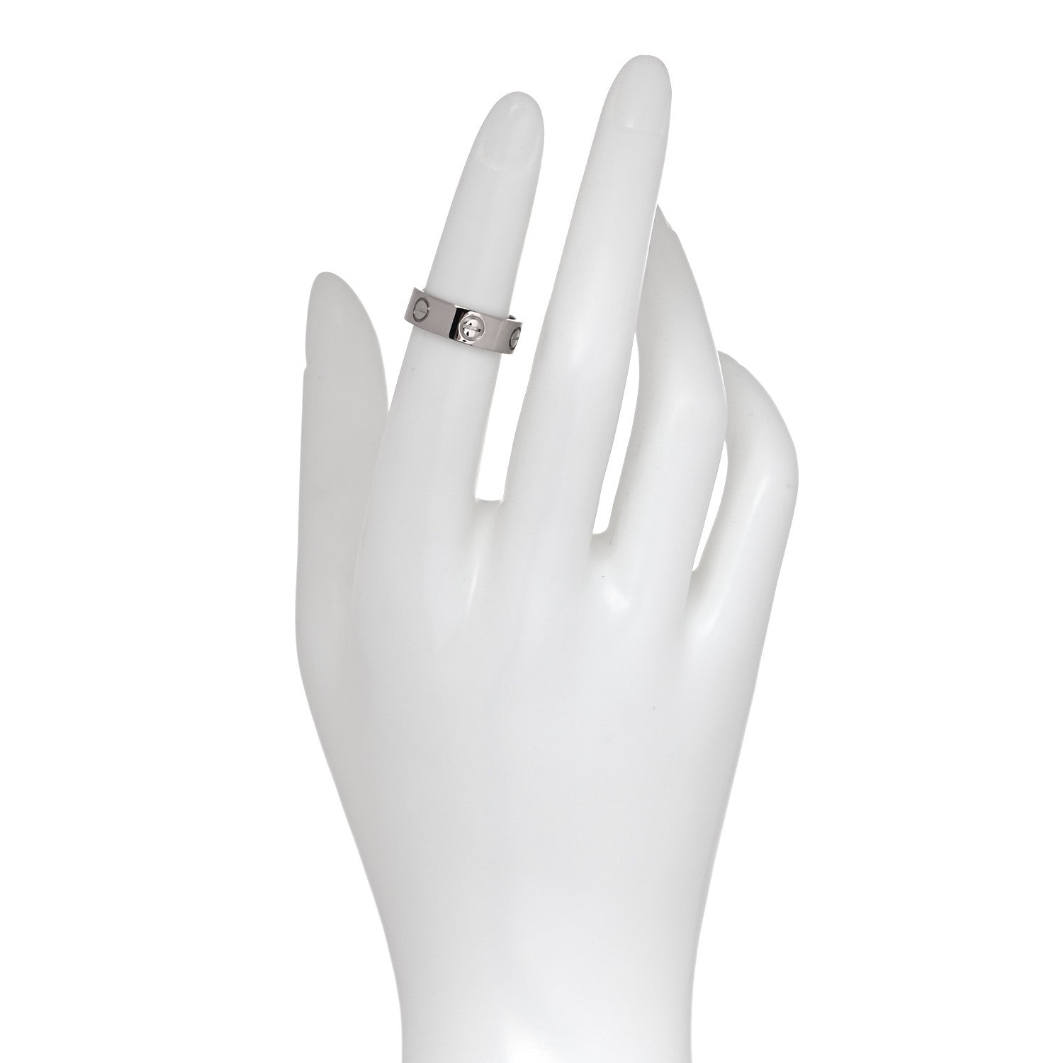 Cartier 18K White Gold 5.5mm LOVE Ring 49 4.75 4 of 8