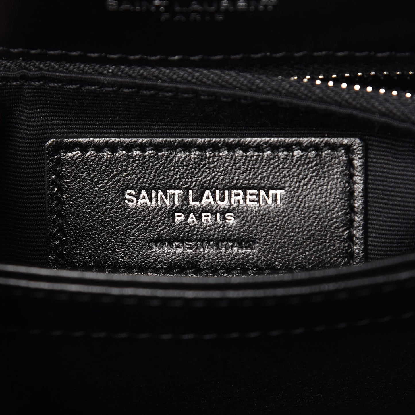 Calfskin Y Quilted Monogram Toy Loulou Crossbody Bag Black