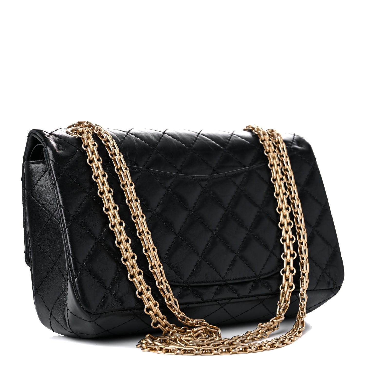 Chanel Aged Calfskin Quilted 2.55 Reissue 225 Flap Black 3 of 11