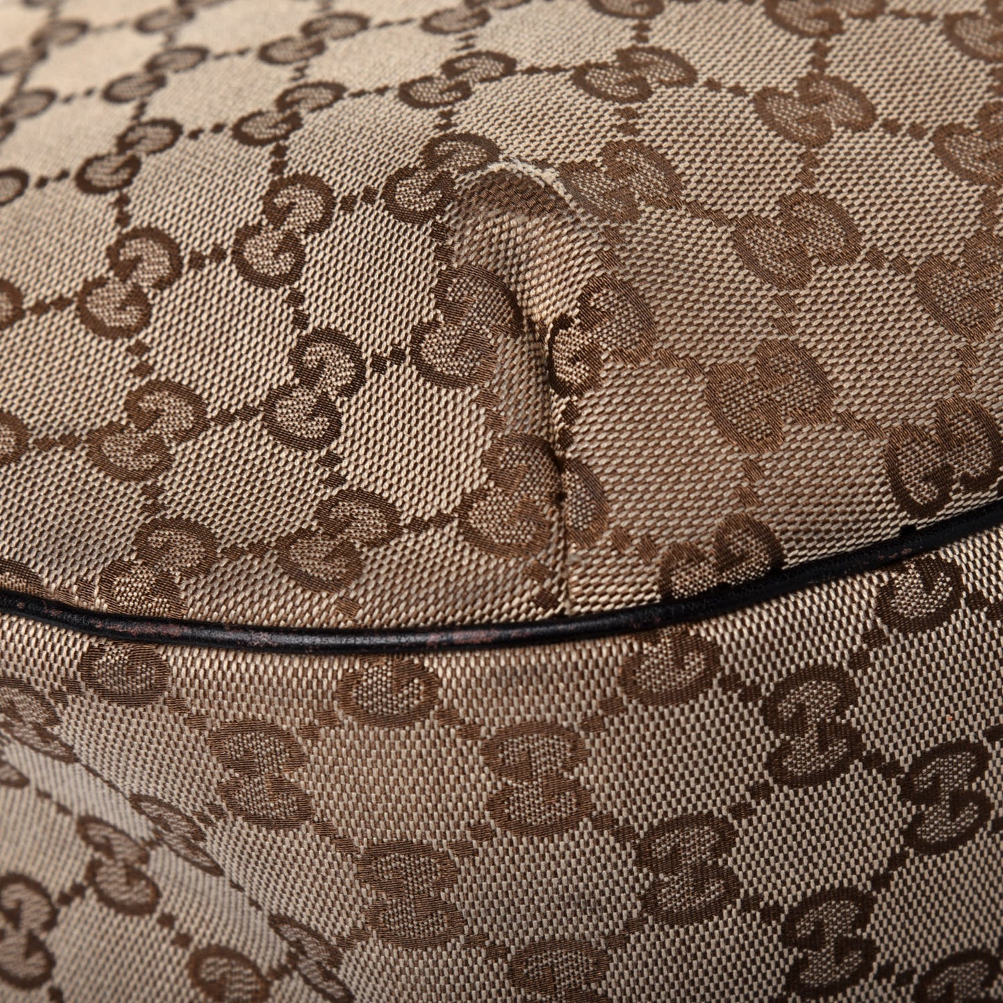 Monogram Large New Ladies Web Hobo Dark Brown