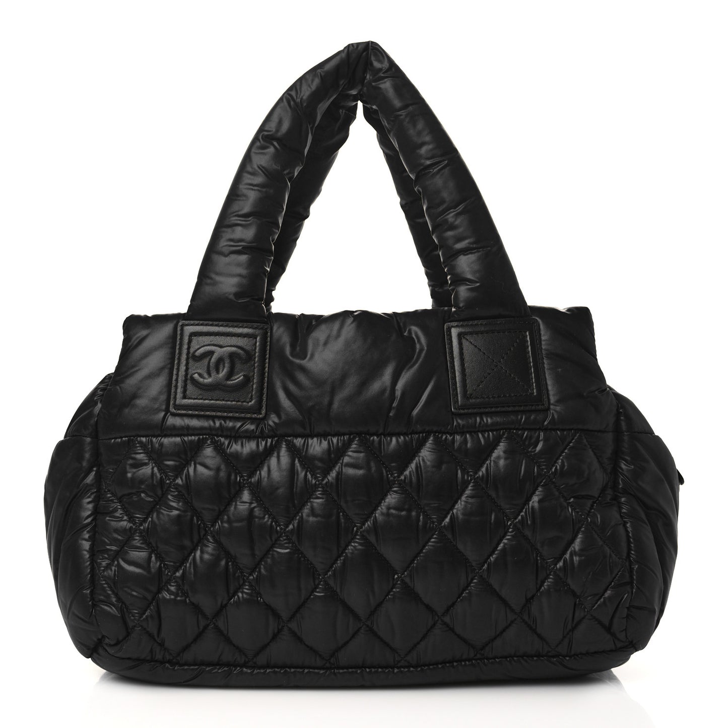 Nylon Coco Cocoon Zipped Tote Black