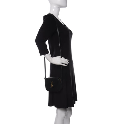 Saint Laurent Grain De Poudre Small Classic Monogram Camera Bag Black 2 of 9