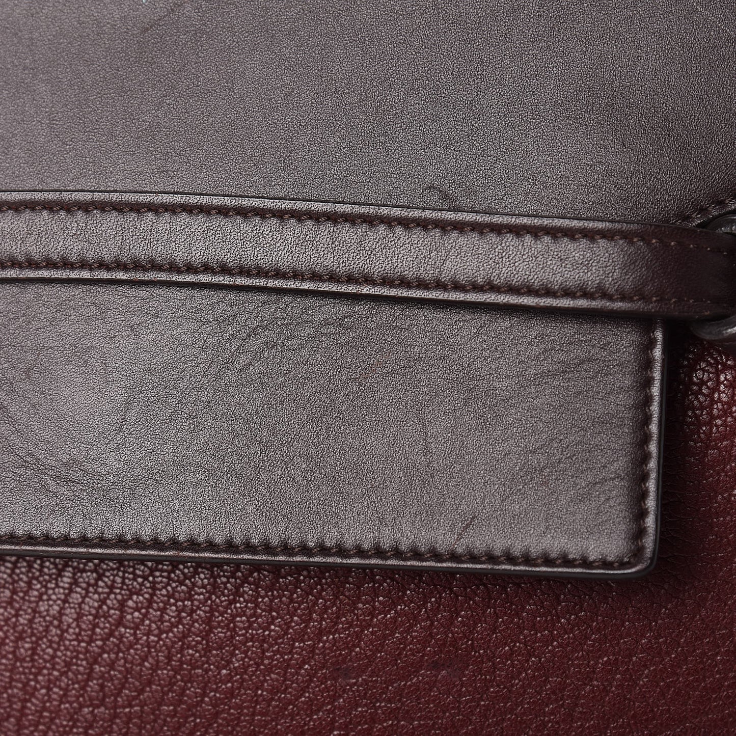 Goatskin Smooth Calfskin Mini Belt Bag Burgundy