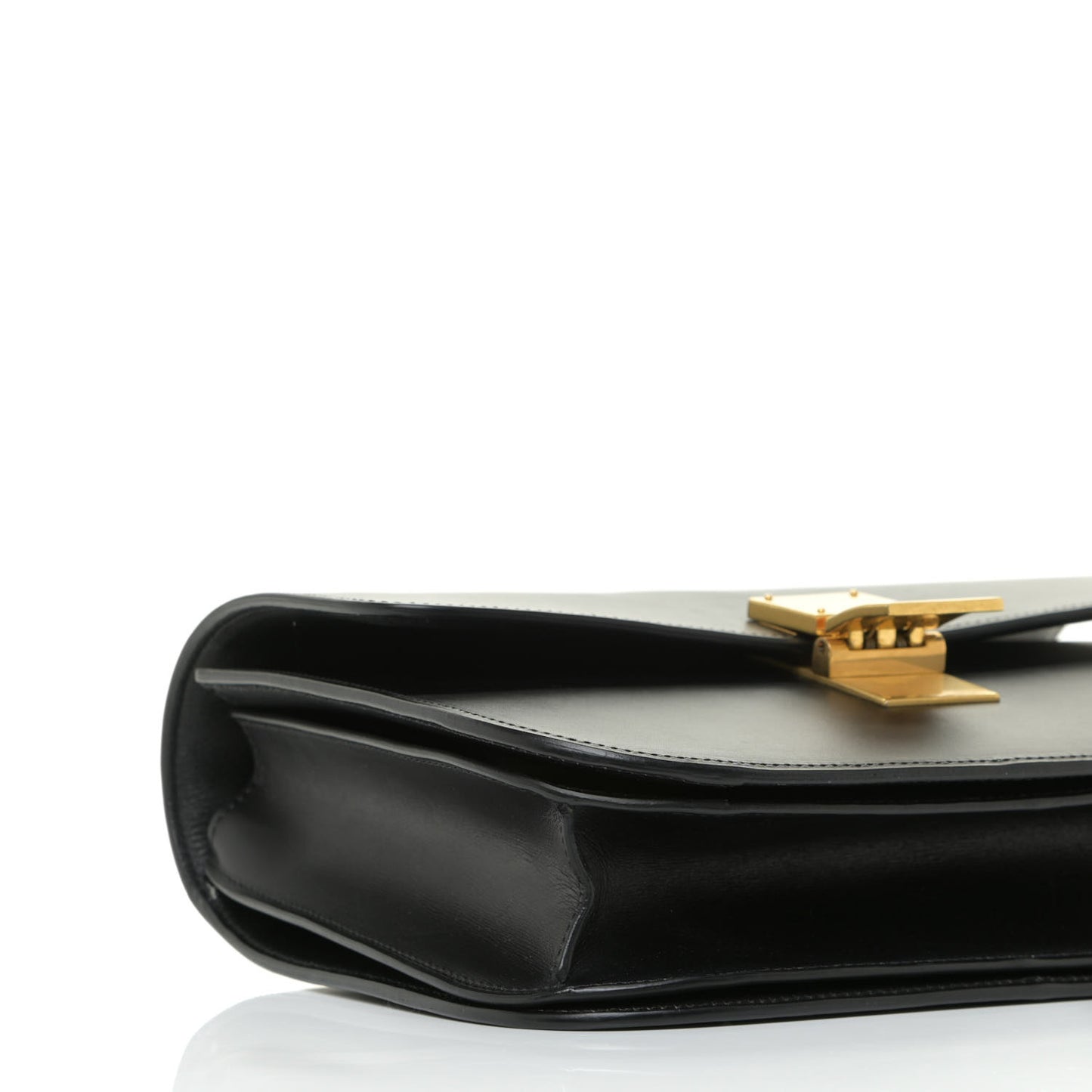 Box Calfskin Medium Classic Box Flap Bag Black