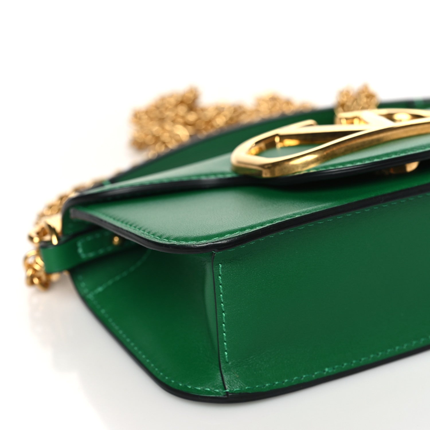 Valentino Garavani Calfskin Vlogo Small Loco Shoulder Bag Gea Green 8 of 9