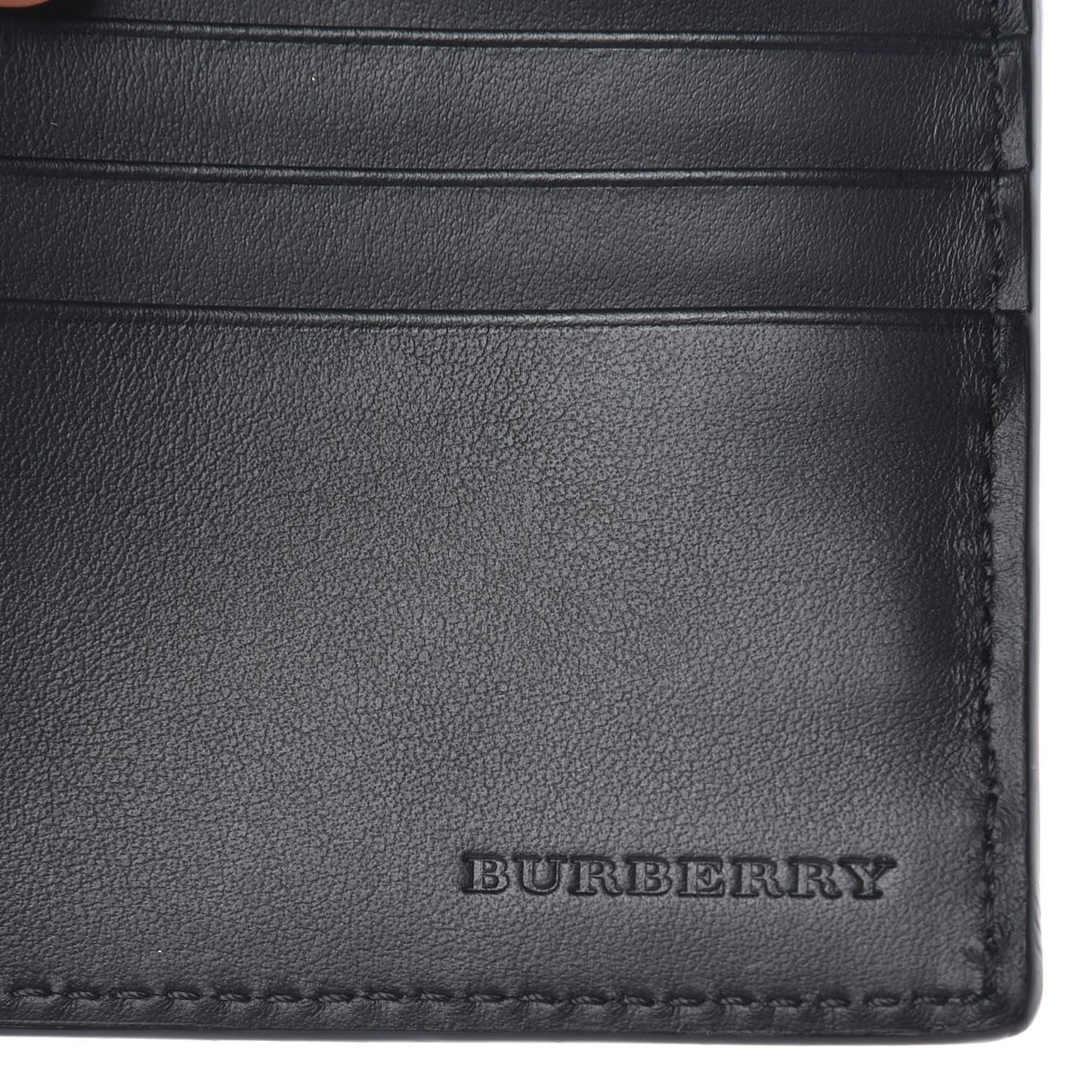 Calfskin Perforated Bi-Fold Wallet Black