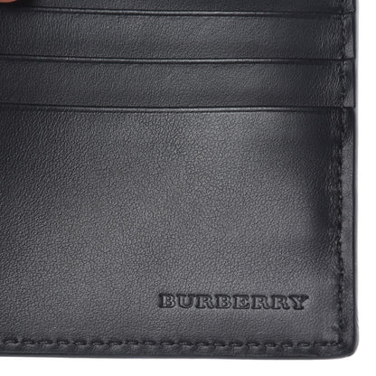 Burberry Calfskin Perforated Bi-Fold Wallet Black 6 of 8