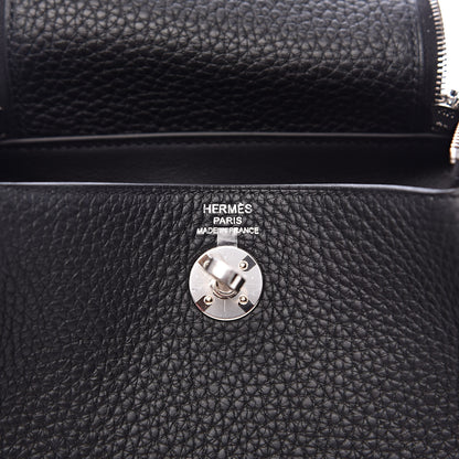 Hermes Taurillon Clemence Mini Lindy 20 Black 6 of 9