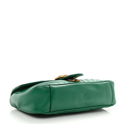 Gucci Calfskin Matelasse Small GG Marmont Shoulder Bag Emerald Green 4 of 8
