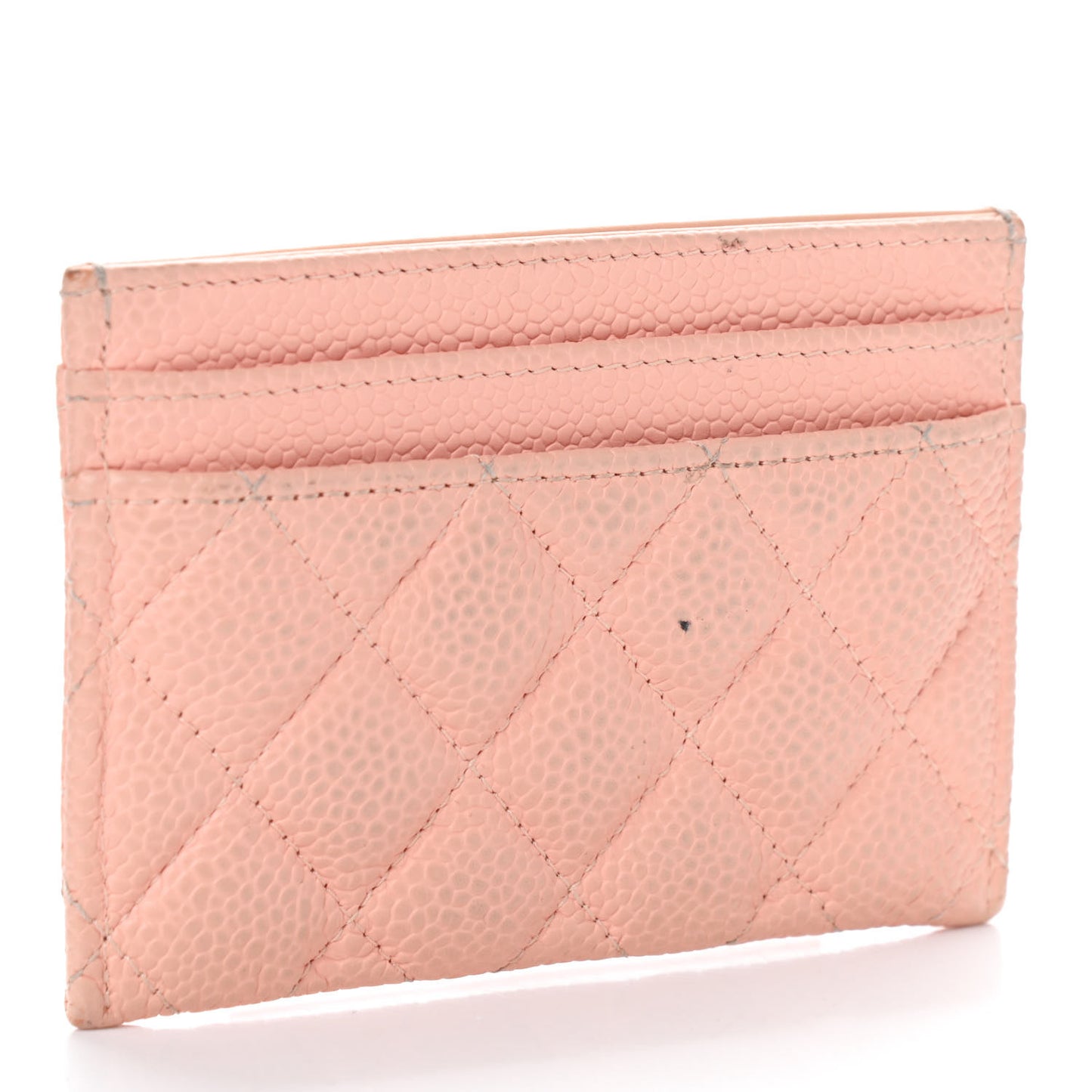 Caviar Quilted Boy Card Holder Light Pink