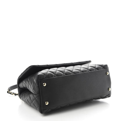 Chanel Caviar Quilted Small Coco Handle Flap Black 4 of 10