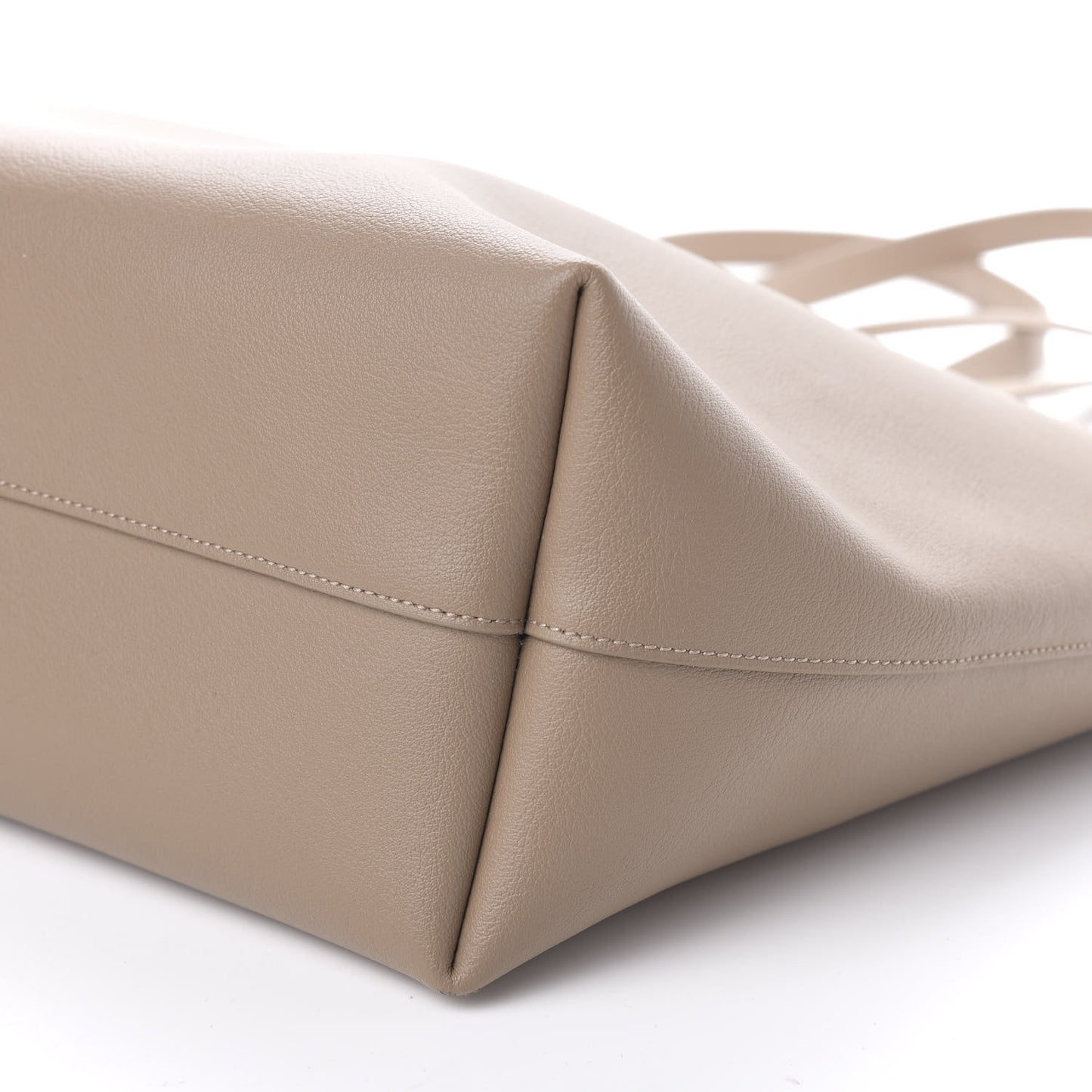 Calfskin Large Shopping Tote Light Taupe