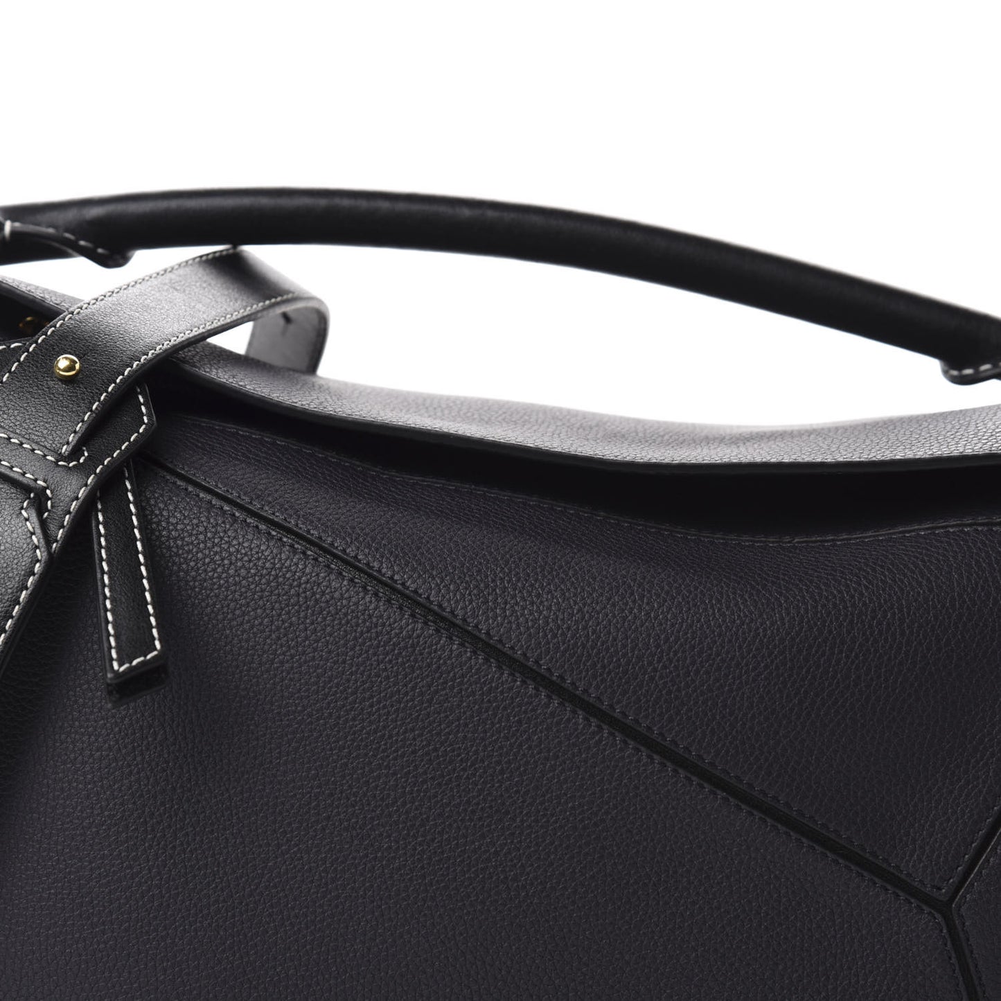 Calfskin Medium Puzzle Bag Midnight Blue Black