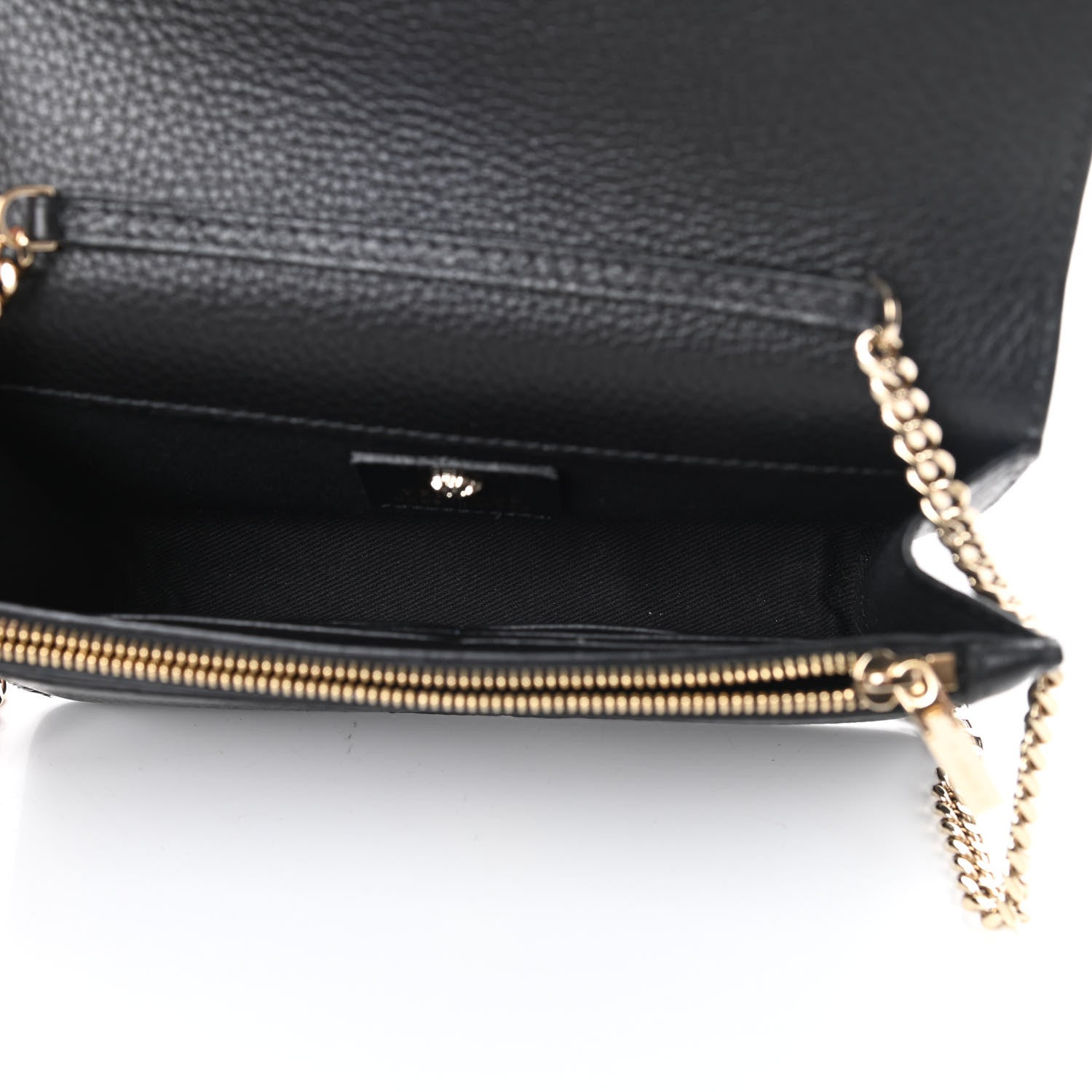 Versace Grained Calfskin Palazzo Chain Evening Bag Black 5 of 12