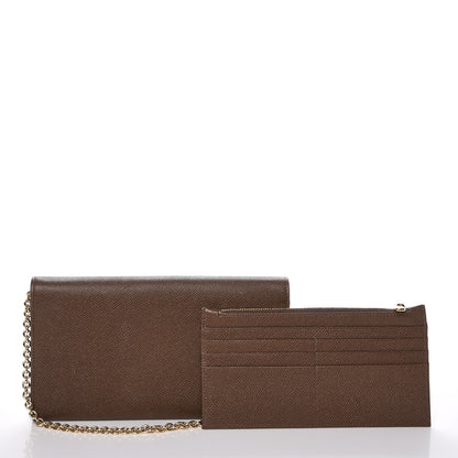 Dolce & Gabbana Dauphine Chain Flap Clutch Brown 6 of 12