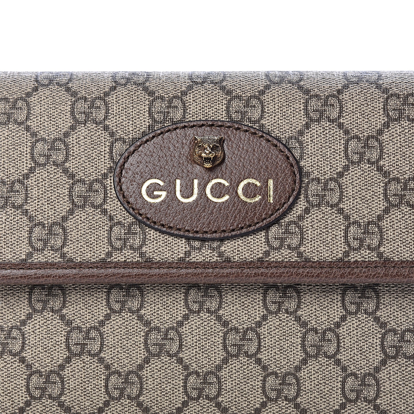 GG Supreme Monogram Neo Vintage Web Belt Bag Brown