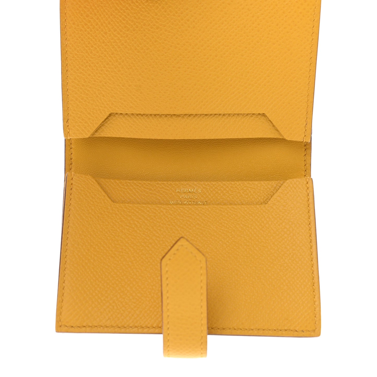 Epsom Bearn Card Holder Wallet Jaune Ambre