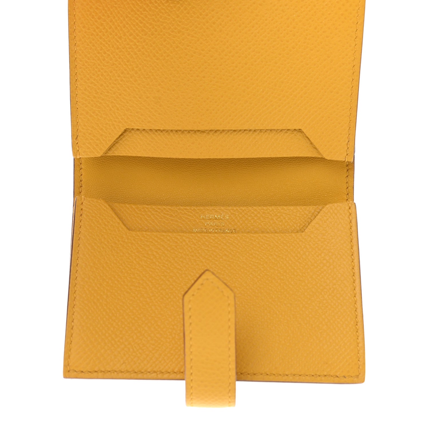 Hermes Epsom Bearn Card Holder Wallet Jaune Ambre 6 of 8